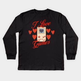 I love games Kids Long Sleeve T-Shirt